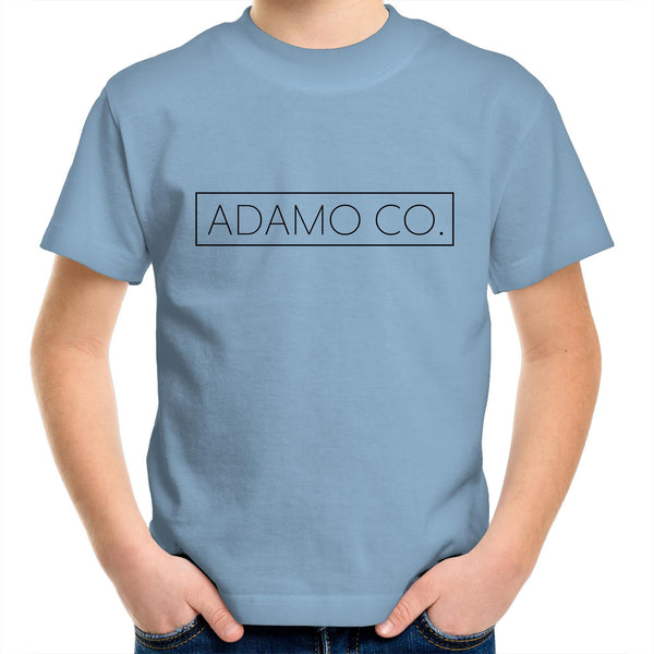 ADAMO CO. Kids Unisex Crew Tee Black Logo - ADAMO CO.