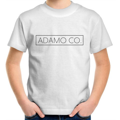 ADAMO CO. Kids Unisex Crew Tee Black Logo - ADAMO CO.