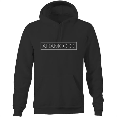 ADAMO CO. Essentials White Logo Hoodie - ADAMO CO.